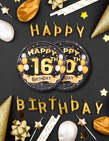 40th Birthday Plates Black and Pink Dessert, Buffet, Cake, Lunch, Dinner Plates for 40th Birthday Decorations Party Supplies, Happy 40th Birthday! 50 Count, 9" Plate Design for 40th Birthday Party in Saudi Arabia