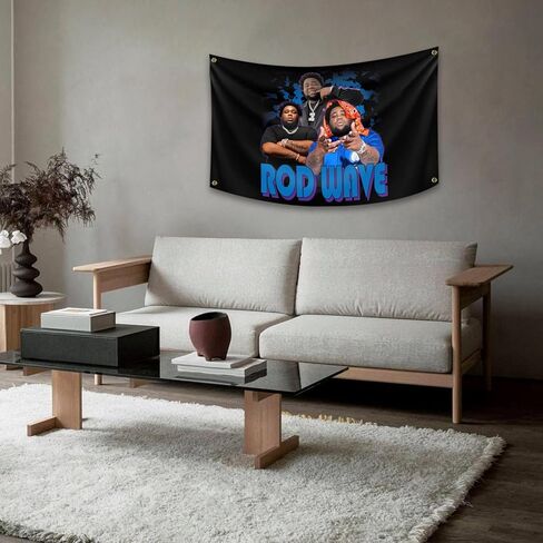 Xibany Rod مغني الراب موجة نسيج 3X5 FT الأزياء جدار فن البوب ​​لغرف النوم وغرف المعيشة لمساكن الكلية ديكور الحفلات في الهواء الطلق الهدايا السفر تصوير الأحداث المهرجانات in Kuwait