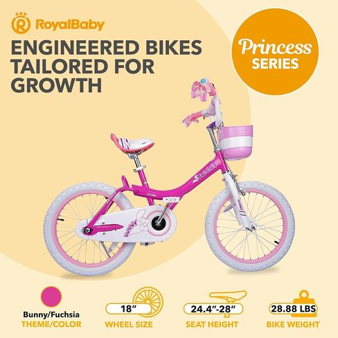 Royalbaby Princess Girls Kids Bike 12 14 16 18 20 Inch Children Bicycle with Basket for Age 3-12 Years in Kuwait