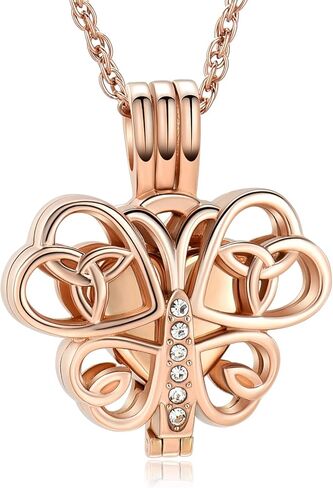 Butterfly Urn Necklace For Ashes With Heart Mini Holder Cremation Necklack Butterfly Necklace Cremation Jewelry For Ashes Necklace For Human Ashes Memorial Jewelry of Loved Ones in Saudi Arabia