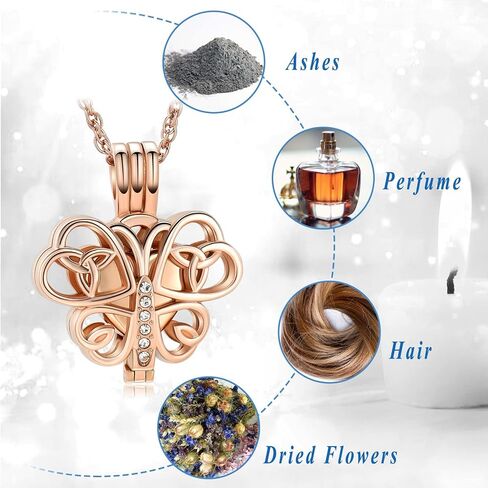 Butterfly Urn Necklace For Ashes With Heart Mini Holder Cremation Necklack Butterfly Necklace Cremation Jewelry For Ashes Necklace For Human Ashes Memorial Jewelry of Loved Ones in Saudi Arabia
