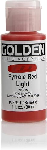 Golden Fluid Acrylic Paint 1 Ounce-Pyrrole Red Light in Saudi Arabia