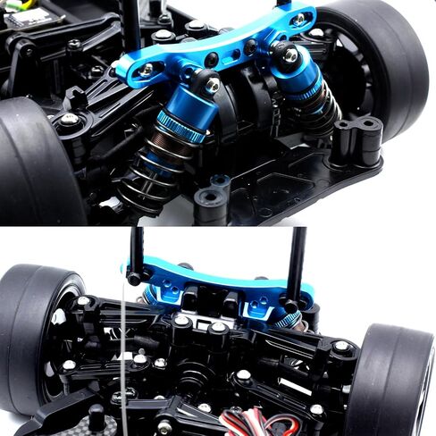HOBOHY 2 قطعة من الألومنيوم الأمامي/الخلفي لبرج الصدمات لـ Tamiya RC Car TT-02 TT-02D TT-02R 54947 ترقيات الهيكل استبدال الأجزاء (قطعتان) in Saudi Arabia