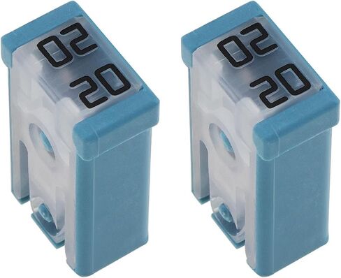 2Pcs 20AMP 32V Slotted Cartridge Fuses Miniature Cartridge with Female Terminals for 2.8 MM Male Terminals for Truck Compatible with Ford JAP in Saudi Arabia