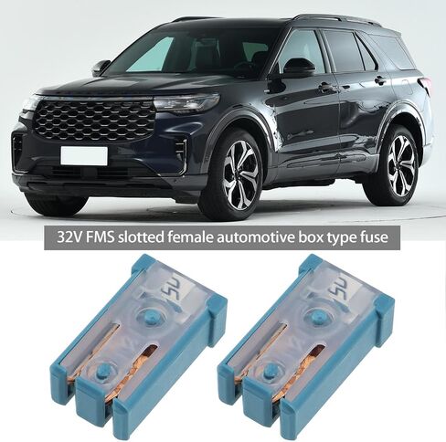 2Pcs 20AMP 32V Slotted Cartridge Fuses Miniature Cartridge with Female Terminals for 2.8 MM Male Terminals for Truck Compatible with Ford JAP in Saudi Arabia