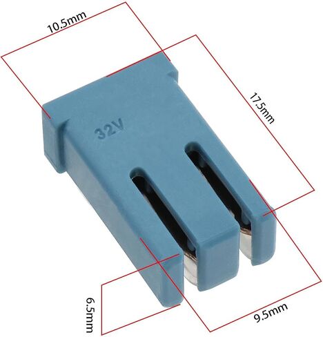 2Pcs 20AMP 32V Slotted Cartridge Fuses Miniature Cartridge with Female Terminals for 2.8 MM Male Terminals for Truck Compatible with Ford JAP in Saudi Arabia