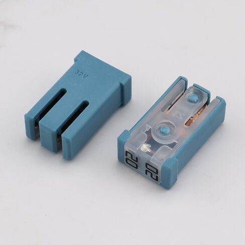 2Pcs 20AMP 32V Slotted Cartridge Fuses Miniature Cartridge with Female Terminals for 2.8 MM Male Terminals for Truck Compatible with Ford JAP in Saudi Arabia