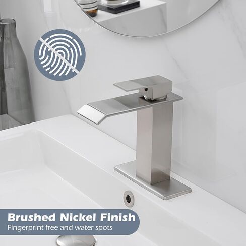BWE Brushed Gold Bathroom Faucet Waterfall Modern Bathroom Sink Faucet One Hole Single Handle Vanity Faucet Basin Sink Faucet Tap for RV Lavatory in Saudi Arabia
