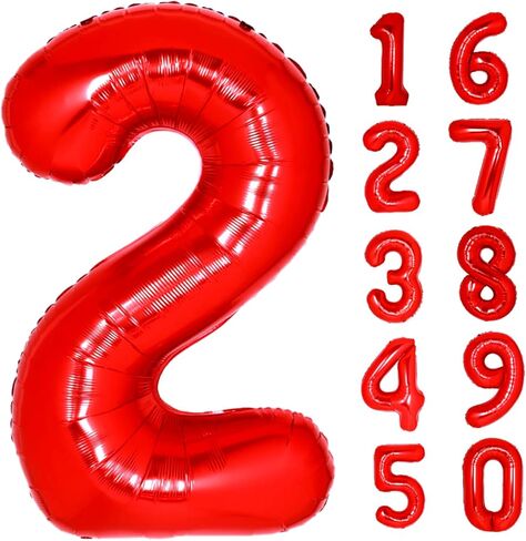 Number Balloon Red-2 in Kuwait