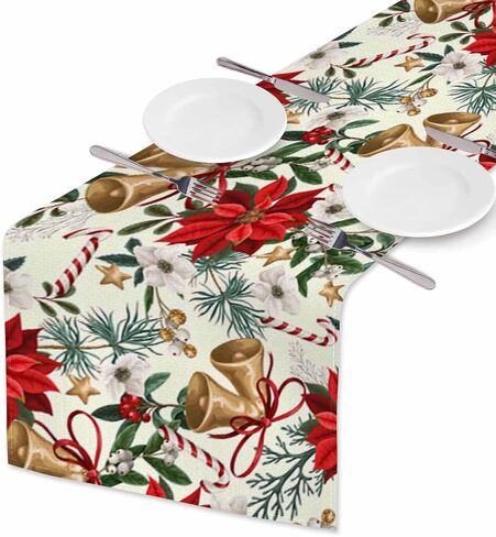 HOSNYE Table Runner Abstract African Geometric Patterns,Cotton Linen Table Runner Decoration for Kitchen Family Dinner Table Holiday Party Farmhouse Style 13 x 72 Inch in Saudi Arabia
