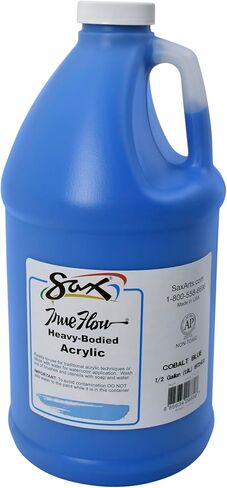 Sax True Flow Heavy Body Acrylic Paint, 1/2 Gallon, Cobalt Blue - 1572433, 64 Fl Oz (Pack of 1) in Saudi Arabia