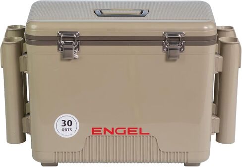 Engel UC30 Leak-Proof, Air Tight, Fishing Drybox Cooler with Built-in Fishing Rod Holders, Also Makes The Perfect Hard Shell Lunchbox for Men and Women in Kuwait