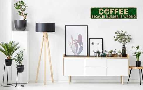الرجعية القهوة المعادن تسجيل خمر علامات المطبخ جدار ديكور لأن القتل خطأ مضحك القصدير علامات بار زينة الفن تسجيل 4 "× 16" in Saudi Arabia