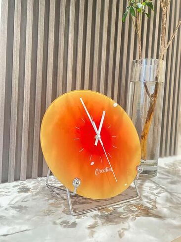 Blue Sunset Modern Wall Clock Silent Battery Operated Large Size Decorative Wall Clock Home for Living Room Decoration (Blue) in Saudi Arabia