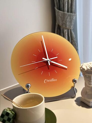 Blue Sunset Modern Wall Clock Silent Battery Operated Large Size Decorative Wall Clock Home for Living Room Decoration (Blue) in Saudi Arabia