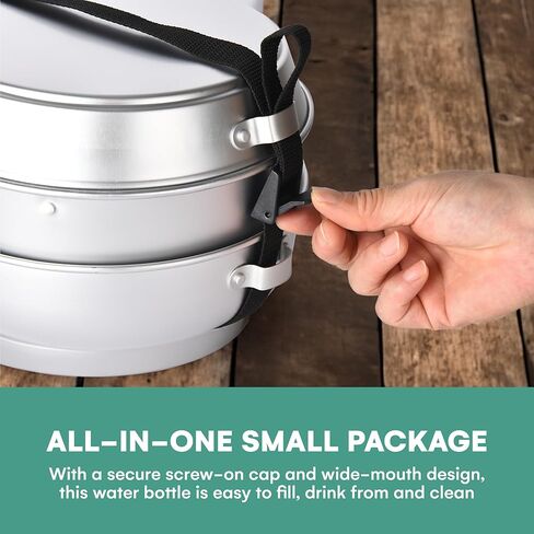 اوتليري مجموعة اواني طهي للتخييم - اواني ومقالي تخييم متينة 6.7 انش للتخييم في الهواء الطلق والمشي لمسافات طويلة والنزهات - معدات طبخ خفيفة الوزن وسهلة التنظيف - ضرورية للتخييم للطبخ على النار in Kuwait