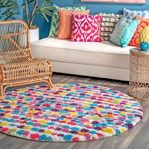 nuLOOM Allard Striped Shag Accent Rug, 3x5, Multi in Saudi Arabia
