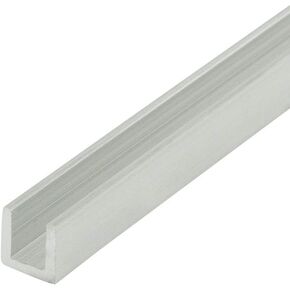 Outwater Mill Finish 1/4'' Inside Dimension Aluminum U-Channel 48'' Length (Pack of 3) Alu257-M C-Channel