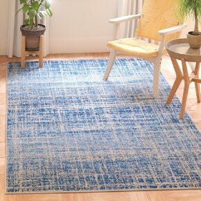 SAFAVIEH Adirondack Collection Accent Rug - 3' x 5', Blue & Silver, Modern Abstract Design, Non-Shedding & Easy Care, Ideal for High Traffic Areas in Entryway, Living Room, Bedroom (ADR116D)