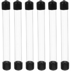 iplusmile 6 Pcs Agarwood Tube Plastic Storage Tube Portable Clear Storage Tube Transparent Round Storage Tube Storage Tube with Lid Clear Round Tube Portable Round Storage Tube