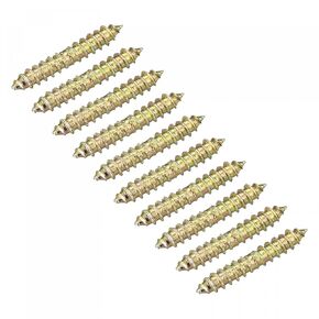 uxcell 4x18mm Hanger Bolts, 12pcs Double Ended Self-Tapping Thread Wood to Wood Dowel Screws for Wood Connecting