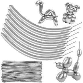 Aodaer 72 Pieces Long Skinny Latex Balloons Twisting Balloons Modelling Balloons for DIY Festival Party Favors Birthday Wedding, Clear