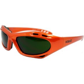 Hobart 770726 Shade 5, Mirrored Lens Safety Glasses, Black