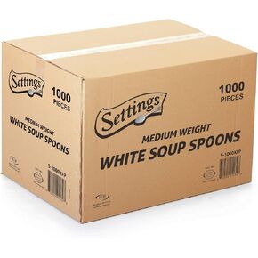 [1000 Count] Settings Plastic White Forks, Practical Disposable Cutlery, Great For Home, Office, School, Party, Picnics, Restaurant, Take-out Fast Food, Outdoor Events, Or Every Day Use, 1 Box