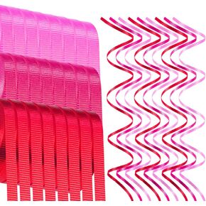 LACNNY Christmas Curling Ribbon, 24 Rolls Gold Silver Red Green 3/16 x 11-Yard ea. for Balloon Ribbon Party Favors Shiny Metallic-Looking