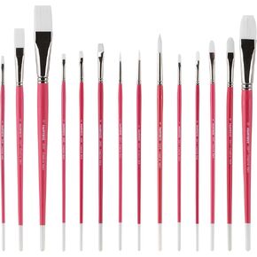 Creative Mark Pro White Soft White Filament Hair Acrylic Brushes & Sets - Professional Paint Brushes for Acrylics, Gouache, Oils, & More! - [Set - Set of 8]