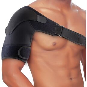دعامة كتف مضغوطة قابلة للتعديل من C CRYSTAL LEMON للرجال: مثالية للأكتاف اليسرى واليمنى، وتتضمن جيبًا ملتفًا لحزمة الثلج، ودعم الكفة الدوارة وتخفيف آلام الكتف in Kuwait