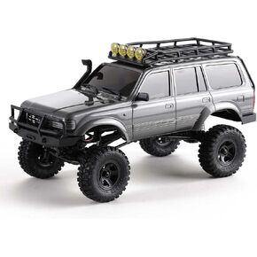 EAZYRC FMS Fcx18 1/18 Land Cruiser 80 Toyota RC Rock Crawler RTR 4x4 Off-Road Waterproof Hobby Grade RC Trucks All Terrains for Adults with 2.4Ghz Radio,Battery (yellow)