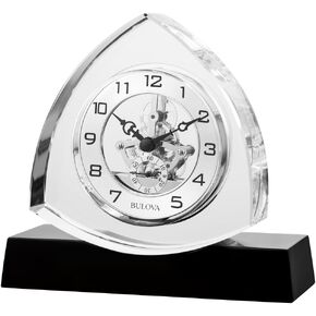 Bulova Clocks Bulova B1706 Trident Clock, Clear