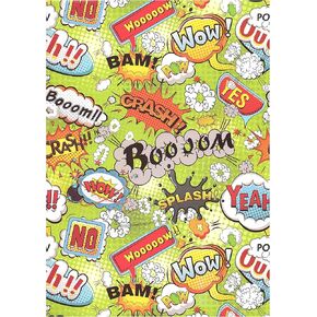 arkamii Premium Wrapping Paper Set of 4 Sheets Size 34 x 25 inch WOO CRASH BOOM (18-8678)