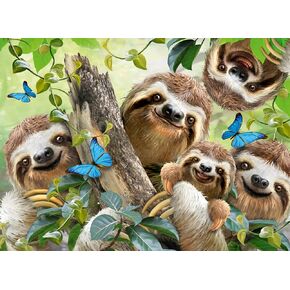 Ravensburger Sloth Selfie 500 Piece Jigsaw Puzzle for Adults - 14790 - Every Piece is Unique, Softclick Technology Means Pieces Fit Together Perfectly, 20 x 14 inches (50 x 36 cm) When Complete.