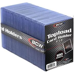 BCW 3" x 4" Standard Topload Card Holders - 200 ct