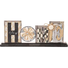 Young's Inc. Wood Block Tabletop Sign - Attractive Living Room Decor - Rustic Centerpiece Table Decorations - Home Decorations for Living Room - 17.5" W x 1.75" D x 7" H
