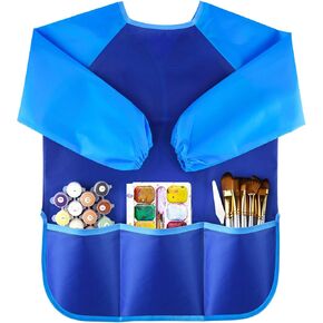 KUUQA Waterproof Children Art Smock Kids Art Aprons, Painting Supplies (Paints and brushes not included)