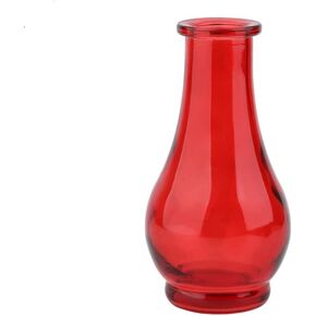 مزهرية زجاجية صغيرة للزهور، مزهريات زخرفية للقطع المركزية، مزهرية عتيقة لديكور المنزل الريفي، زينة الزفاف، ديكور طاولة رف الكتب، مزهرية مائية (أحمر)