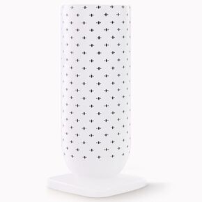 Tall Cylinder Ceramic Vase, Vintage Inspired Home Decor White Flower Holder, Seurat