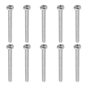 Yinpecly 25Pcs M5 x 60mm Machine Screws Pan Phillips Cross Head Screw 304 Stainless Steel Fasteners Bolts Silver Gray