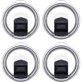 4Pcs 20 oz Magnetic Tumbler Lid, 4 Pack 20 oz Replacement Lid for Yeti Lids Compatible with YETI Rambler or Old Style Rtic Coffee Tumbler, Magnetic Spill Proof Tumbler