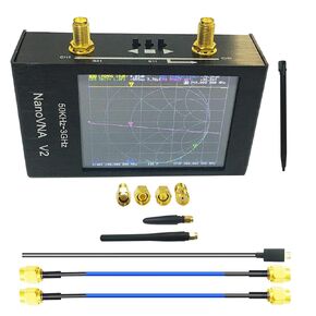 NanoVNA V2 2.8’’ 3G SAA2 Vector Network Analyzer 10KHz~3GHz Shortwave HF VHF UHF Measure Antenna Duplexer Filter Aluminum Shell Baterry VSWR Phase Delay (vna 3g 2.8)