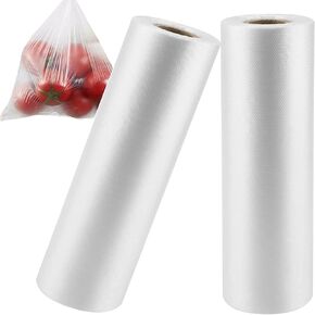 3 Rolls 10 x 14 Inches Plastic Produce Bags, 1500 Bags Clear Food Storage Bags, Vegetable Roll Bags for Bread Pastries Fruits Vegetables Shopping