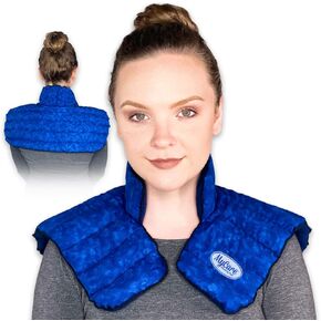 MyCare Heating Pad | Microwavable Large Neck and Shoulder Wrap for Instant Pain Relief - Weighted for Deep Moist Heat Pack for Stiffness, Arthritis, Bursitis, and Relaxation - Safe Natural Home Remedy