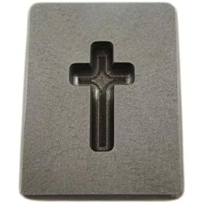5 oz Gold Custom Cross High Density Graphite Mold 3 oz Silver Necklace 2-3/4"