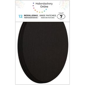 6 قطع من رقع الركبة باللون الاسود. وسادات حديدية لحماية ملابسك وإصلاح البنطلونات والسترات والسترات والقمصان. 16 × 10 سم. RP7 in Kuwait