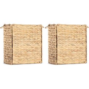 AppliaFit Wicker Trash Can - Fits Grocery Shopping Bags - Waste Basket for Reusing Grocery Shopping Bags (3-Pack)
