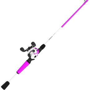 Zebco Roam Baitcast Reel and Fishing Rod Combo, 6-Foot 6-Inch 2-Piece Medium-Heavy Power, Fast Action Rod, DynaMag Cast Control, 6.1:1 Gear Ratio, 12-Pound Line, Left-Hand Retrieve, Green/White/Black