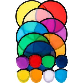 Foldable Flying Disc Fans Set Beach Flying Disc for Party Gift Halloween Christmas New Year